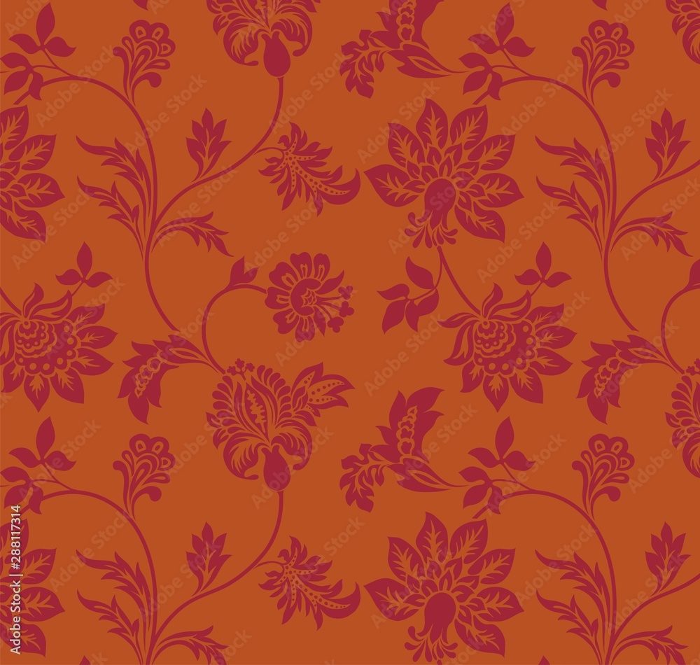 wedding card design, paisley floral pattern , India wedding card design, paisley floral pattern , India
