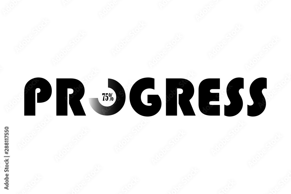 Progress -  Typography graphic design for t-shirt graphics, banner, fashion prints, slogan tees, stickers, cards, posters and other creative uses