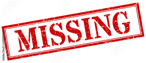 missing stamp. missing square grunge sign. missing