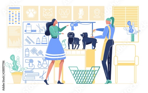 Pet Hair Salon, Styling Grooming Shop, Pet Store