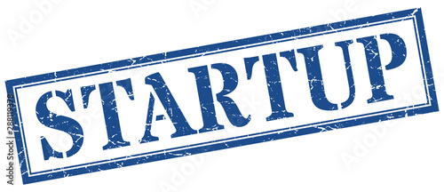startup stamp. startup square grunge sign. startup