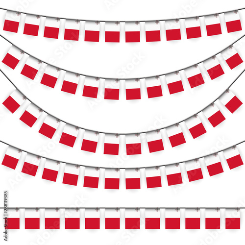 garlands with maltese national colors
