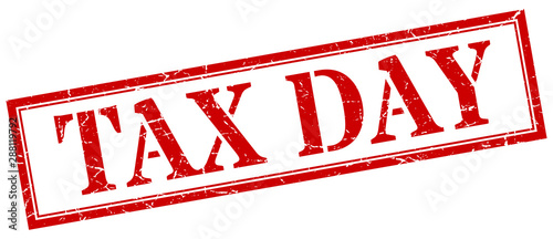 tax day stamp. tax day square grunge sign. tax day
