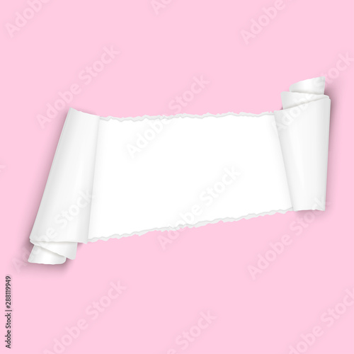ripped open paper pink