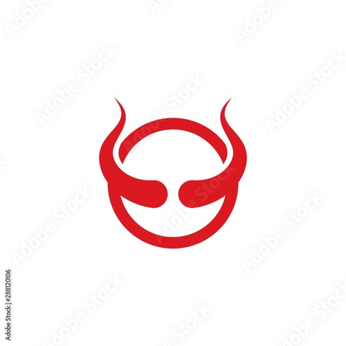 Devil horn logo vector icon 