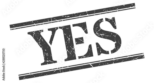 yes stamp. yes square grunge sign. yes