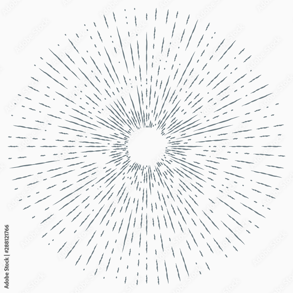 Fototapeta premium Sun burst, star burst sunshine. Radiating from the center of thin beams, lines. Design element for logo, signs