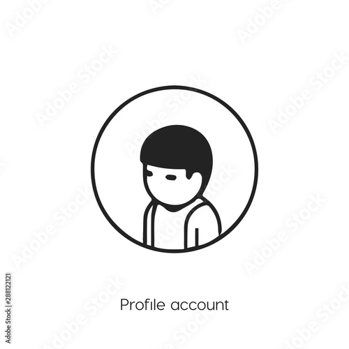 Profile icon vector symbol