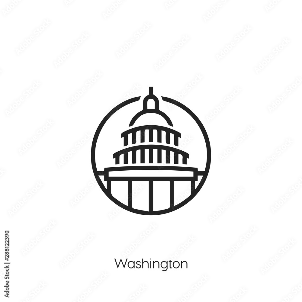 Washington icon vector symbol