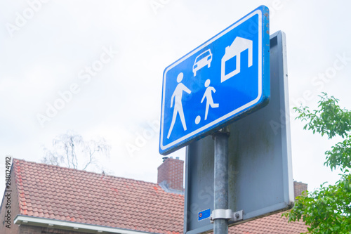 Dutch road sign: living street