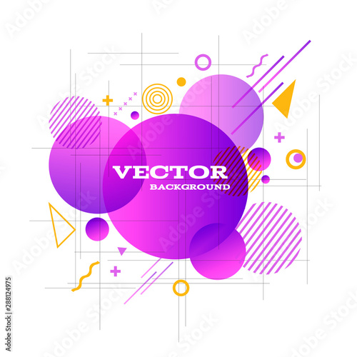 Circle violet geometric flat design abstract for your vector eps 10