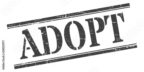adopt stamp. adopt square grunge sign. adopt