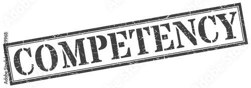 competency stamp. competency square grunge sign. competency