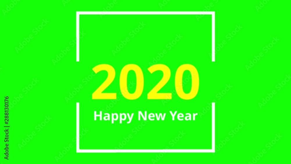 Green screen motion of Happy New Year 2020 Green screen motion of Happy New Year 2020