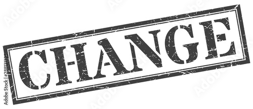 change stamp. change square grunge sign. change