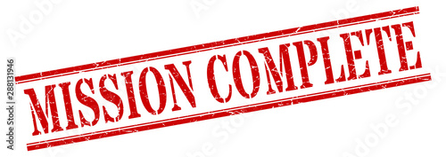 mission complete stamp. mission complete square grunge sign. mission complete