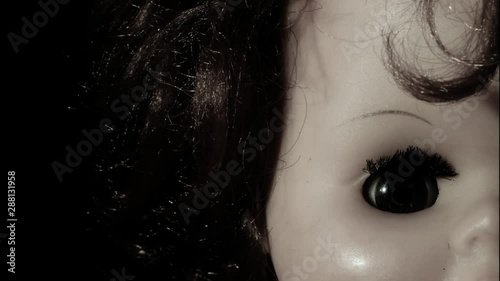 Portrait spooky devil doll.