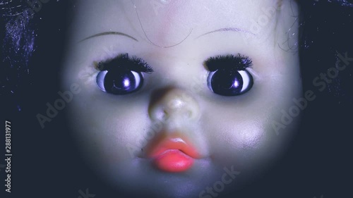 Portrait spooky devil doll.