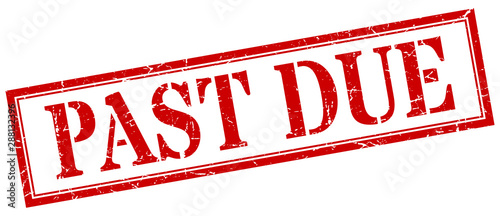 past due stamp. past due square grunge sign. past due