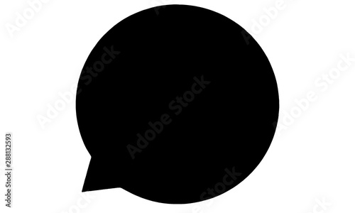 Rounded frame blank for the words or speech of the hero in the comics. Black color.