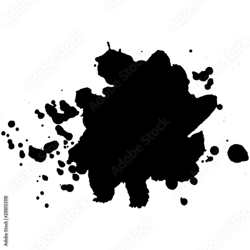 Abstract black ink blot background.