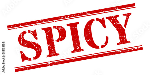 spicy stamp. spicy square grunge sign. spicy