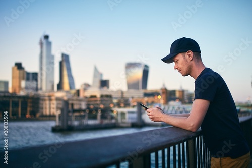 Young man using smart phone