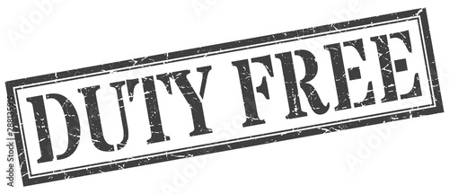duty free stamp. duty free square grunge sign. duty free