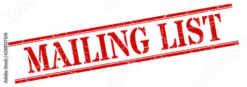 mailing list stamp. mailing list square grunge sign. mailing list