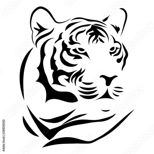 Canvas Print Tiger logo