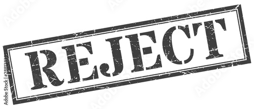 reject stamp. reject square grunge sign. reject