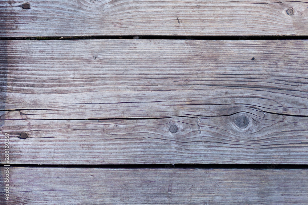 Texture: old grey wood, wide boards. Copy space for your text Texture: old grey wood, wide boards. Copy space for your text
