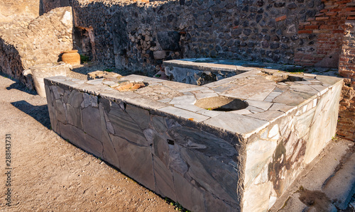 Pompeii  the best preserved archaeological site in the world  Italy. Public fountain.