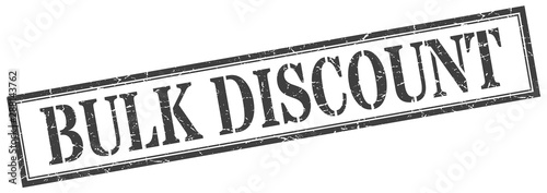 bulk discount stamp. bulk discount square grunge sign. bulk discount