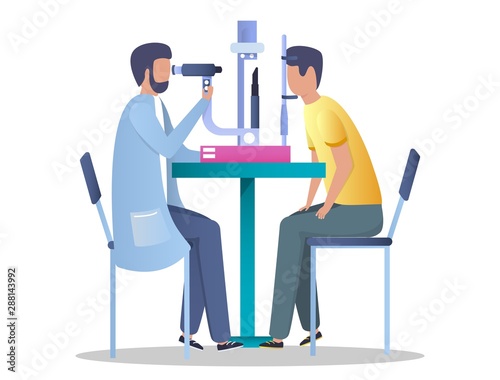 Ophthalmology diagnostics vector concept for web banner, website page