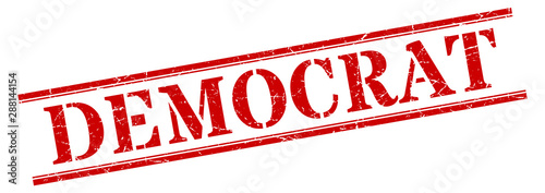 democrat stamp. democrat square grunge sign. democrat