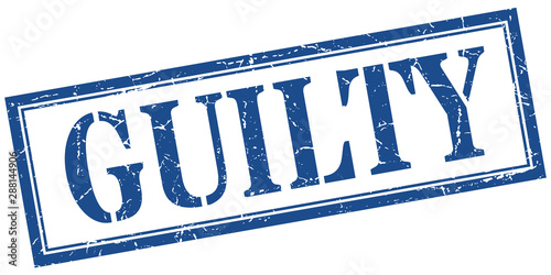 guilty stamp. guilty square grunge sign. guilty