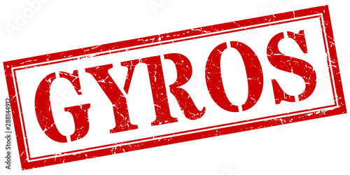 gyros stamp. gyros square grunge sign. gyros