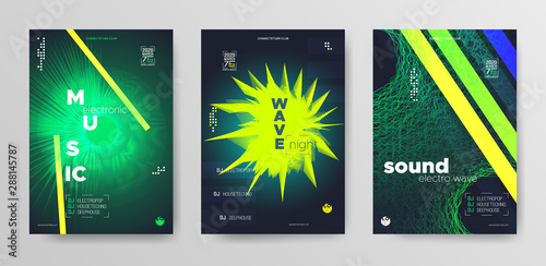 Sound Wave Poster. Psychede...