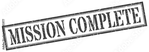 mission complete stamp. mission complete square grunge sign. mission complete