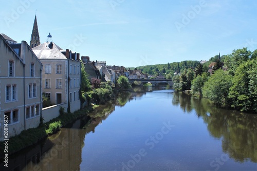 River Creuse in Argenton sur Creuse called the Venice of Berry  Berry region - Indre  France
