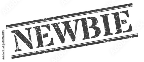 newbie stamp. newbie square grunge sign. newbie