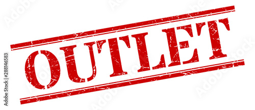 outlet stamp. outlet square grunge sign. outlet