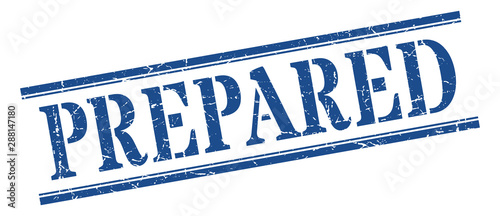 prepared stamp. prepared square grunge sign. prepared