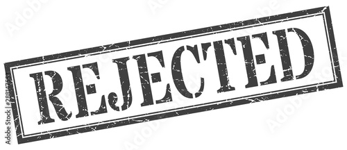 rejected stamp. rejected square grunge sign. rejected