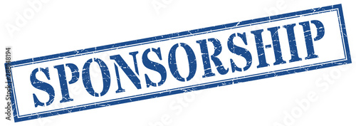 sponsorship stamp. sponsorship square grunge sign. sponsorship