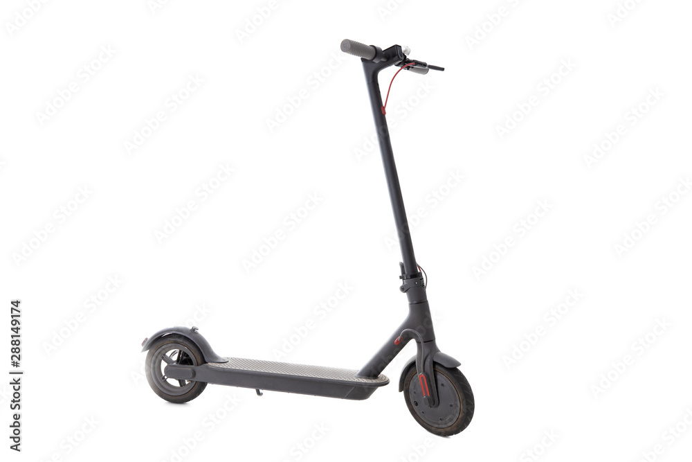 Electric scooter on white isolated background Electric scooter on white isolated background