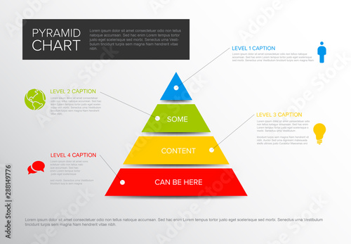 Vector Infographic Pyramid chart diagram template