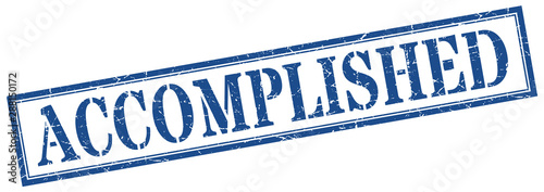 accomplished stamp. accomplished square grunge sign. accomplished