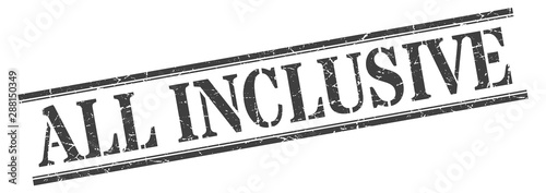 all inclusive stamp. all inclusive square grunge sign. all inclusive